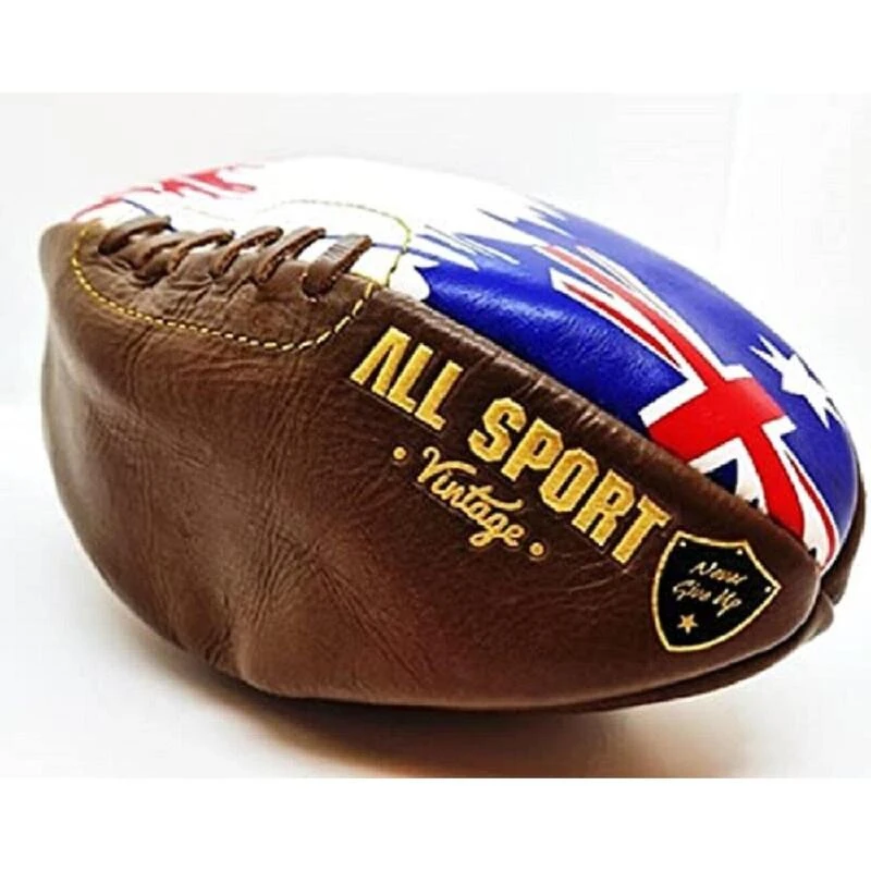 ALL SPORT VINTAGE-Trousse De Toilette Ballon De Rugby Et Drapeau Australien. 3 ALL SPORT VINTAGE-Trousse De Toilette Ballon De Rugby Et Drapeau Australien.