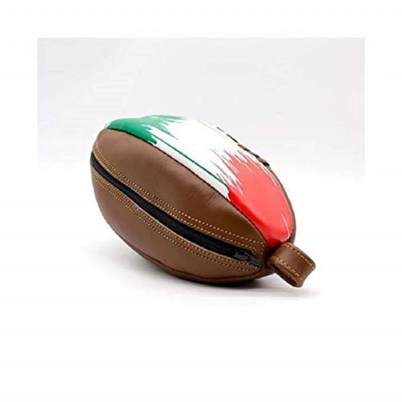 ALL SPORT VINTAGE-Trousse De Toilette Rugby - Marron Et Drapeau Italien - Cuir. 4 ALL SPORT VINTAGE-Trousse De Toilette Rugby - Marron Et Drapeau Italien - Cuir. – Image 2