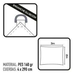 Auvent Rectangulaire En Polyester Aktive Garden Coloris Blanc -Plein Air Équipement Magasin auvent rectangulaire en polyester aktive garden coloris blanc 2