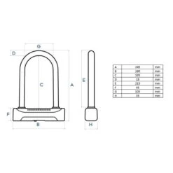 Cadenas Pour Vélo U-lock 448 ART4 180 X 245 Mm Noir 14 Cadenas Pour Vélo U-lock 448 ART4 180 X 245 Mm Noir -Plein Air Équipement Magasin cadenas pour velo u lock 448 art4 180 x 245 mm noir 5