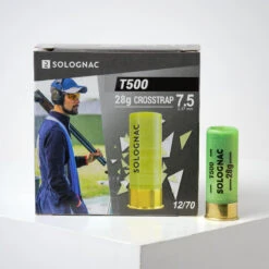 CARTOUCHE BALL TRAP T500 CROSS-TRAP 28G CALIBRE 12/70 PLOMB N°7,5 X 25
