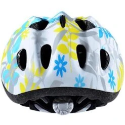 Casque Enfant Garçons Filles - Fleurs Blanc Bleu Jaune - Petit -Plein Air Équipement Magasin casque enfant garcons filles fleurs blanc bleu jaune petit 2