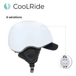 Casque Vélo Adulte 54-58 Cm Multisport Blanc Avec Casquette Amovible Intégrée -Plein Air Équipement Magasin casque velo adulte 54 58 cm multisport blanc avec casquette amovible integree 4