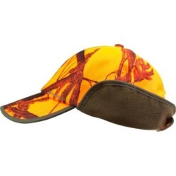 CASQUETTE CHASSE A RABAT CAMOUFLAGE ORANGE 14 CASQUETTE CHASSE A RABAT CAMOUFLAGE ORANGE -Plein Air Équipement Magasin casquette chasse a rabat camouflage orange 2