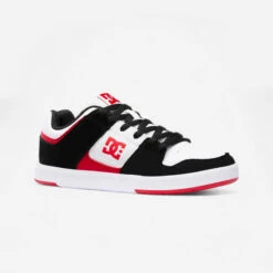 CHAUSSURES DE SKATE ENFANT DC SHOES CURE NOIR ROUGE BLANC