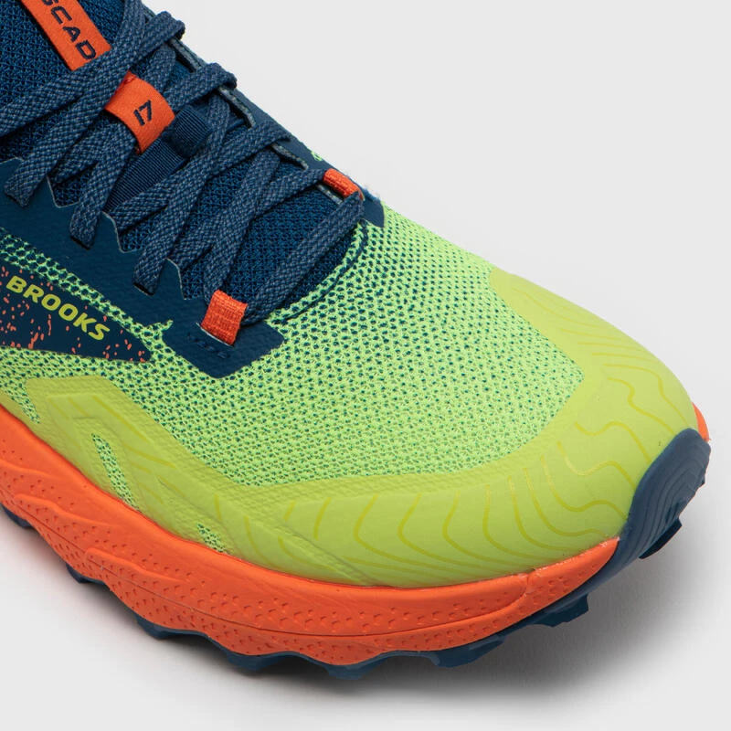 CHAUSSURES DE TRAIL RUNNING HOMME BROOKS CASCADIA 17 BLEU MARINE VERT 10 CHAUSSURES DE TRAIL RUNNING HOMME BROOKS CASCADIA 17 BLEU MARINE VERT – Image 8