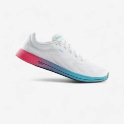 Chaussures Running Femme - KIPRUN KD800 Blanc Rose Bleu