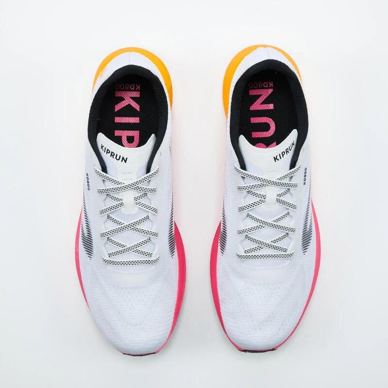 Chaussures Running Homme - KIPRUN KD800 Blanc Orange Rose 9 Chaussures Running Homme - KIPRUN KD800 Blanc Orange Rose – Image 7