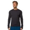 Nathan Chemise à Manches Longues Pour Hommes - Running - Rise NOIR