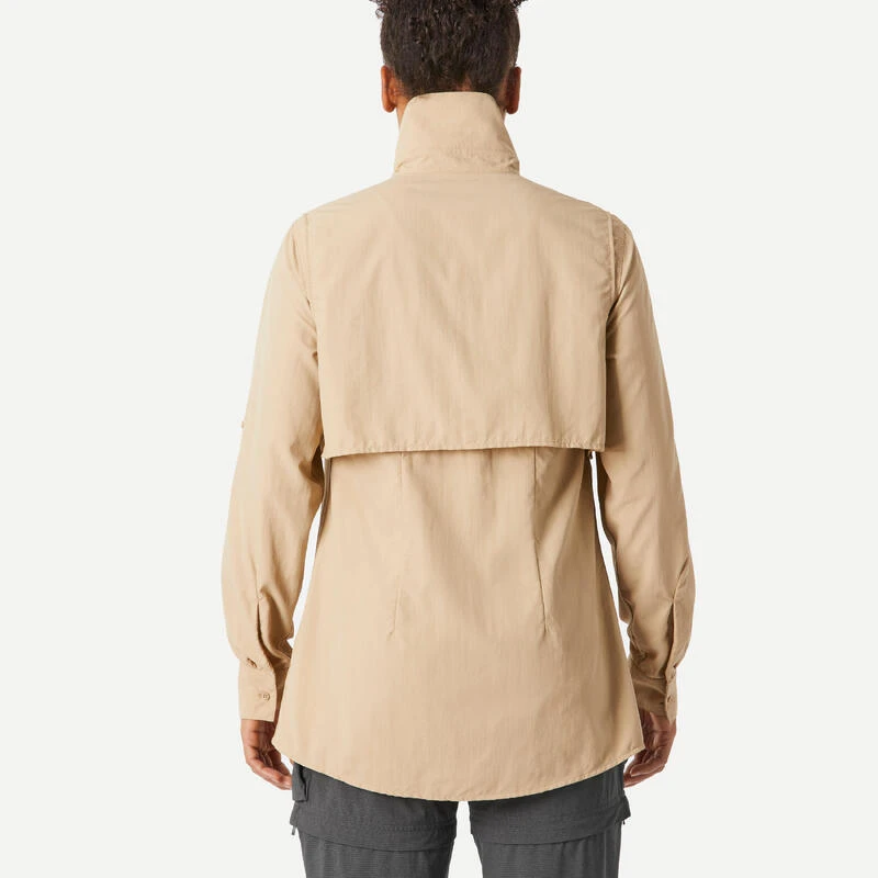 Chemise Manches Longues De Trekking Désert - Anti-UV - Femme Travel 900 4 Chemise Manches Longues De Trekking Désert - Anti-UV - Femme Travel 900 – Image 2