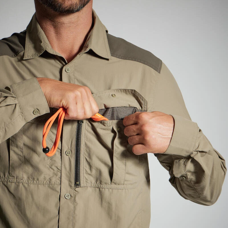 CHEMISE MANCHES LONGUES LEGERE ET RESPIRANTE 520 VERTE 6 CHEMISE MANCHES LONGUES LEGERE ET RESPIRANTE 520 VERTE – Image 4