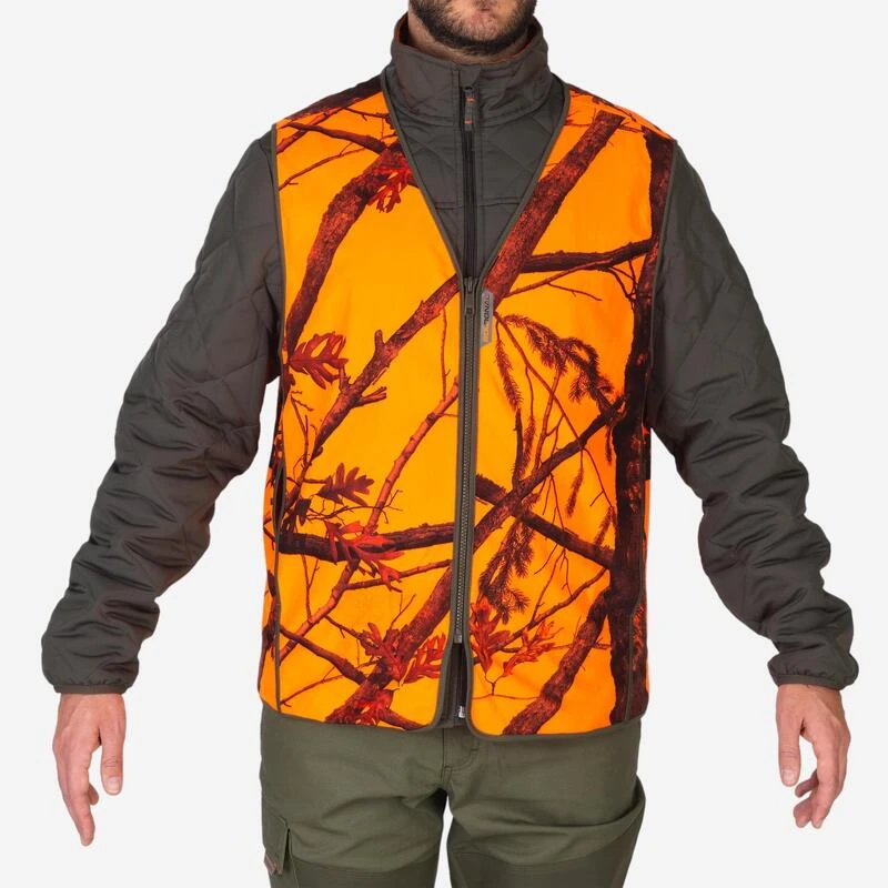 GILET CHASSE COMPACT SILENCIEUX CAMOUFLAGE FLUO 4 GILET CHASSE COMPACT SILENCIEUX CAMOUFLAGE FLUO – Image 2