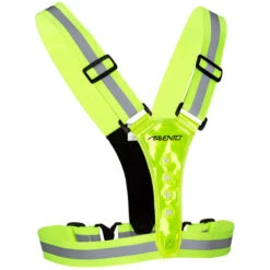 AVENTO Gilet De Running Avec éclairage LED Réfléchissant - Jaune Fluo