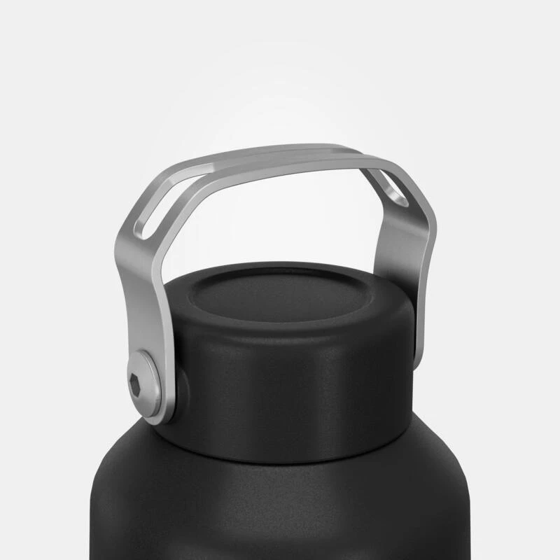 Quechua Gourde Inox 1L Avec Bouchon à Vis Pour La Randonnée - Noir 6 Quechua Gourde Inox 1L Avec Bouchon à Vis Pour La Randonnée - Noir – Image 4