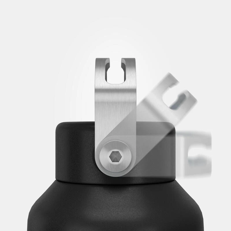 Quechua Gourde Inox 1L Avec Bouchon à Vis Pour La Randonnée - Noir 7 Quechua Gourde Inox 1L Avec Bouchon à Vis Pour La Randonnée - Noir – Image 5