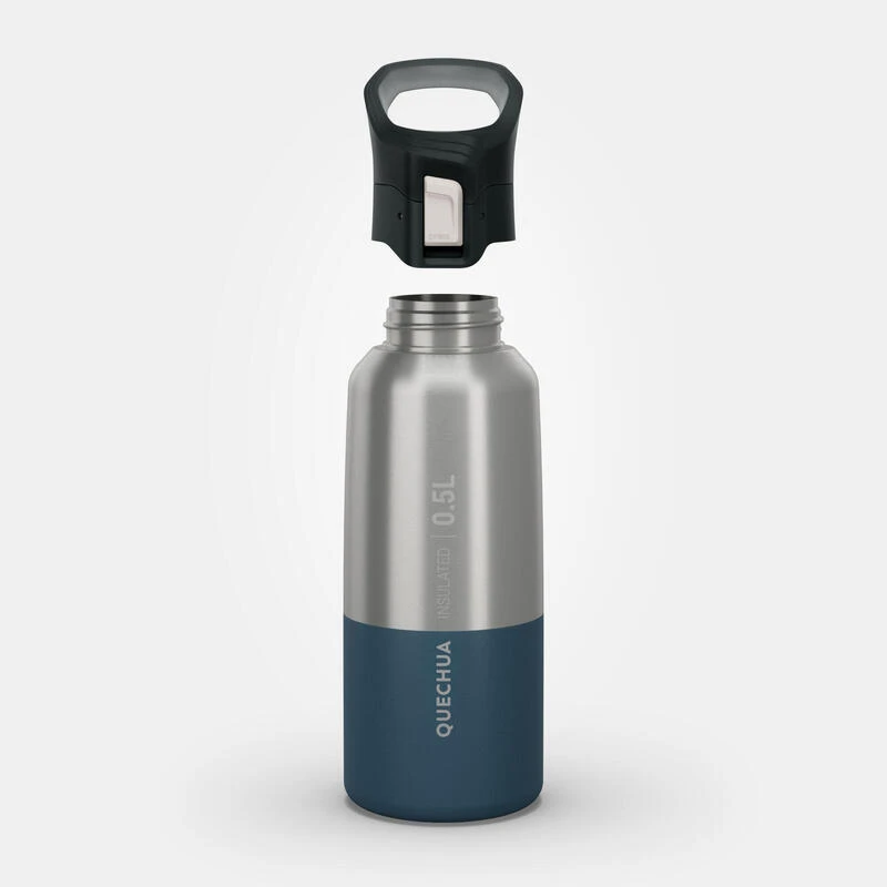Quechua Gourde MH500 Isotherme Randonnée Inox 0,5L Bleu 4 Quechua Gourde MH500 Isotherme Randonnée Inox 0,5L Bleu – Image 2