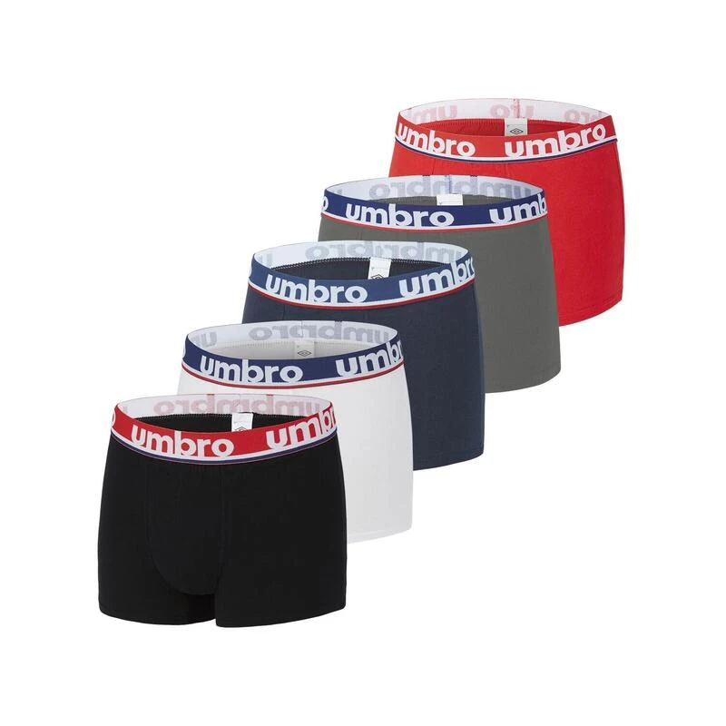 UMBRO Lot De 5 Boxers Coton Homme Uni 3 UMBRO Lot De 5 Boxers Coton Homme Uni
