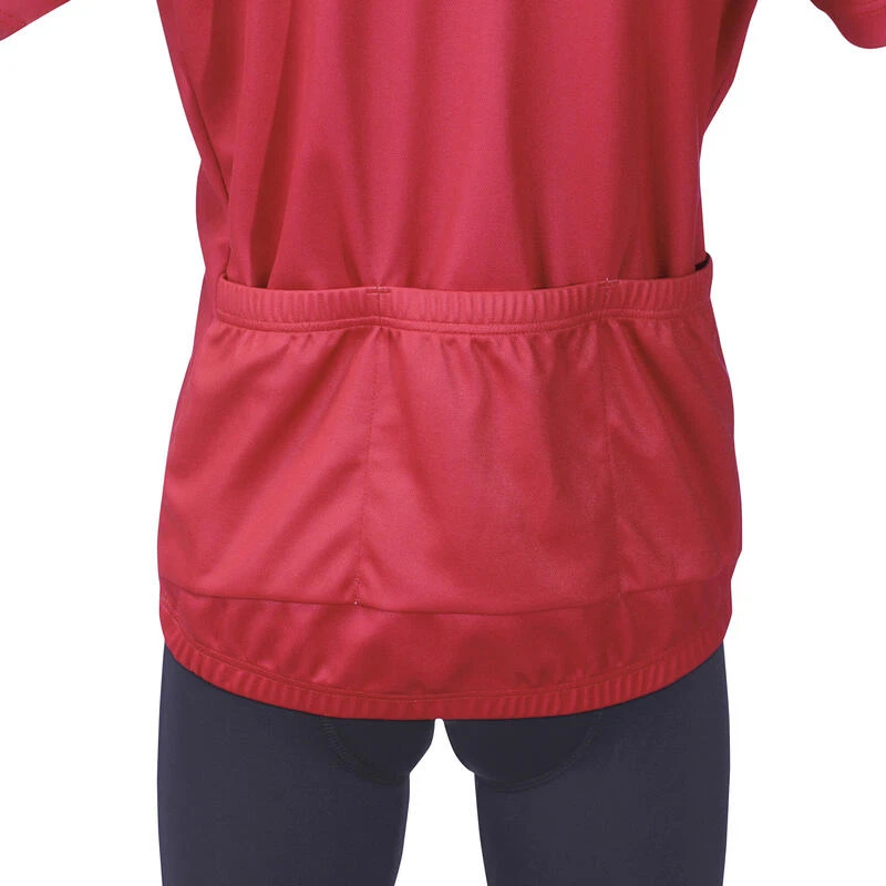 BTWIN Maillot Manches Courtes Vélo Enfant 500 Rouge 4 BTWIN Maillot Manches Courtes Vélo Enfant 500 Rouge – Image 2