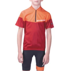 BTWIN Maillot Manches Courtes Vélo Enfant 500 Rouge 11 BTWIN Maillot Manches Courtes Vélo Enfant 500 Rouge -Plein Air Équipement Magasin maillot manches courtes velo enfant 500 rouge 2