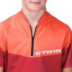 BTWIN Maillot Manches Courtes Vélo Enfant 500 Rouge 14 BTWIN Maillot Manches Courtes Vélo Enfant 500 Rouge -Plein Air Équipement Magasin maillot manches courtes velo enfant 500 rouge 5