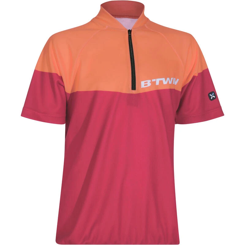 BTWIN Maillot Manches Courtes Vélo Enfant 500 Rouge 3 BTWIN Maillot Manches Courtes Vélo Enfant 500 Rouge