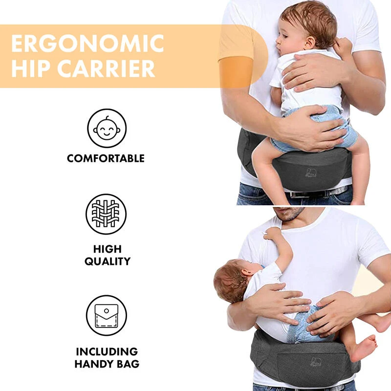 Pack Basic Luxe Nacelle Ergonomique - Porte-bébé Confortable - Gris 4 Pack Basic Luxe Nacelle Ergonomique - Porte-bébé Confortable - Gris – Image 2