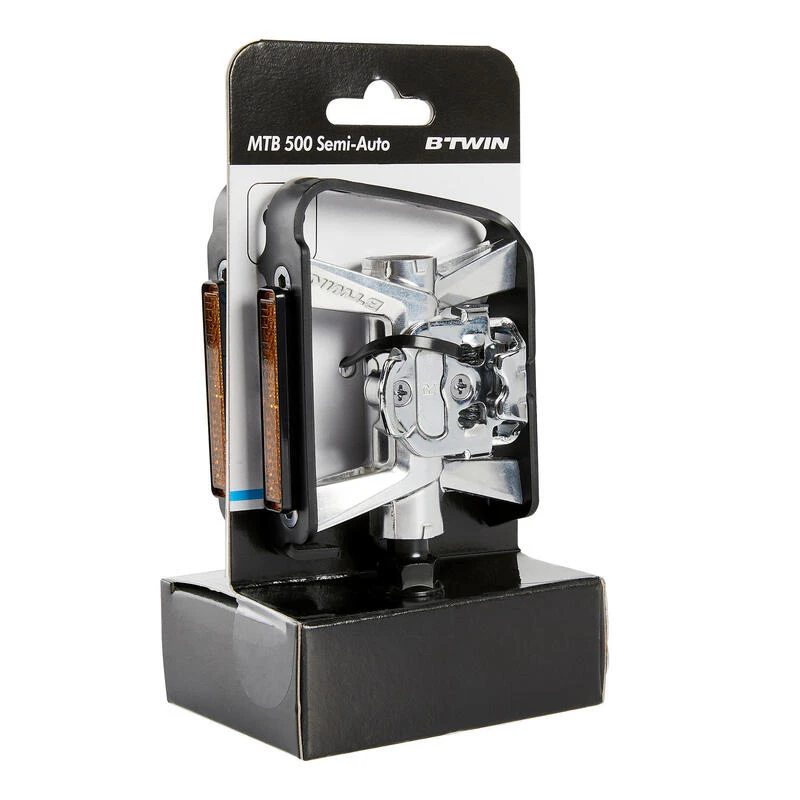 Rockrider PÉDALES VTT SEMI AUTOMATIQUES 500 ALU NOIRES 6 Rockrider PÉDALES VTT SEMI AUTOMATIQUES 500 ALU NOIRES – Image 4