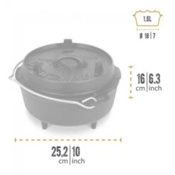 Petromax Dutch Oven FT3-3QT (avec Pieds) Et Lève-couvercle Professionnel -Plein Air Équipement Magasin petromax dutch oven ft3 3qt avec pieds et leve couvercle professionnel 2