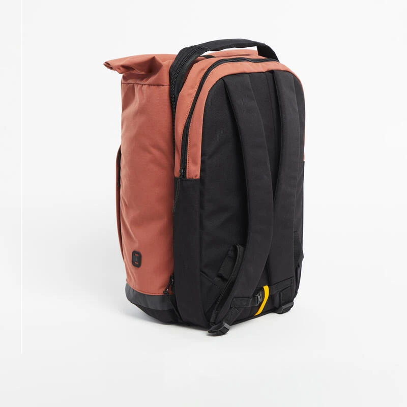 BTWIN SAC A DOS VELO POUR PORTE-BAGAGES DOUBLE 27 LITRES SEPIA 11 BTWIN SAC A DOS VELO POUR PORTE-BAGAGES DOUBLE 27 LITRES SEPIA – Image 9