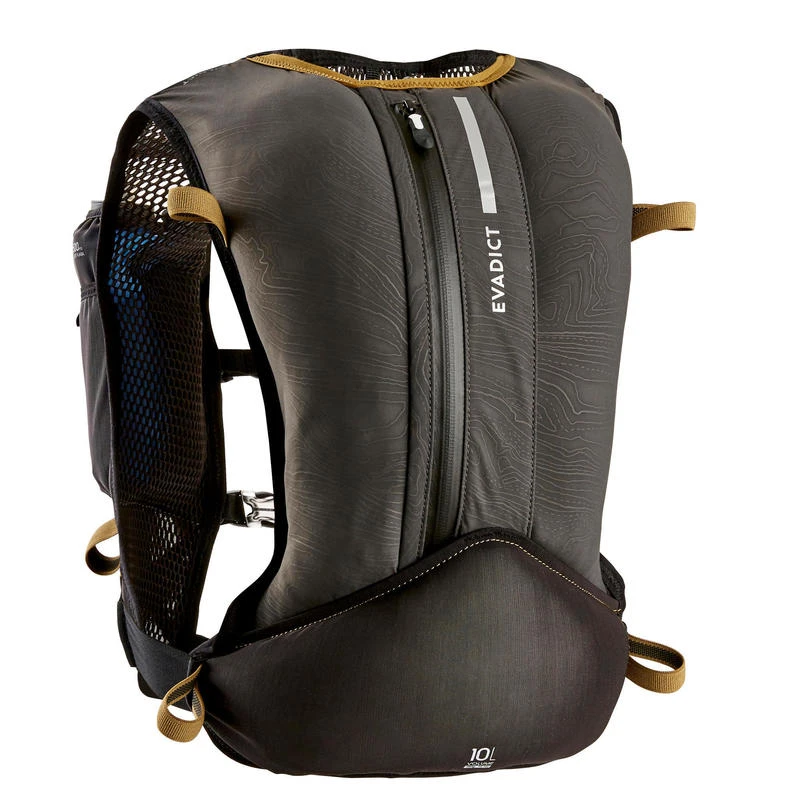 SAC DE TRAIL RUNNING MIXTE 10 L NOIR ET BRONZE - VENDU AVEC POCHE À EAU 1L 4 SAC DE TRAIL RUNNING MIXTE 10 L NOIR ET BRONZE - VENDU AVEC POCHE À EAU 1L – Image 2
