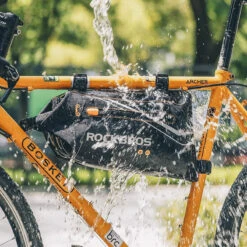ROCKBROS Sacoche Cadre Vélo Imperméable Pratique Sac Guidon Vtt Tube 3,5L Haute Qualité -Plein Air Équipement Magasin sacoche cadre velo impermeable pratique sac guidon vtt tube 35l haute qualite 3