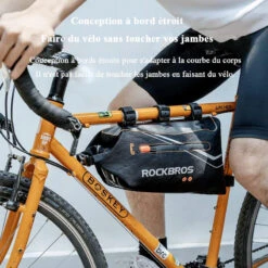 ROCKBROS Sacoche Cadre Vélo Imperméable Pratique Sac Guidon Vtt Tube 3,5L Haute Qualité -Plein Air Équipement Magasin sacoche cadre velo impermeable pratique sac guidon vtt tube 35l haute qualite 6