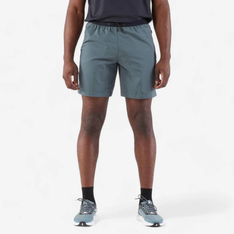Short De Running Homme - KIPRUN Run 500 Dry Vert Foncé Grisé 3 Short De Running Homme - KIPRUN Run 500 Dry Vert Foncé Grisé