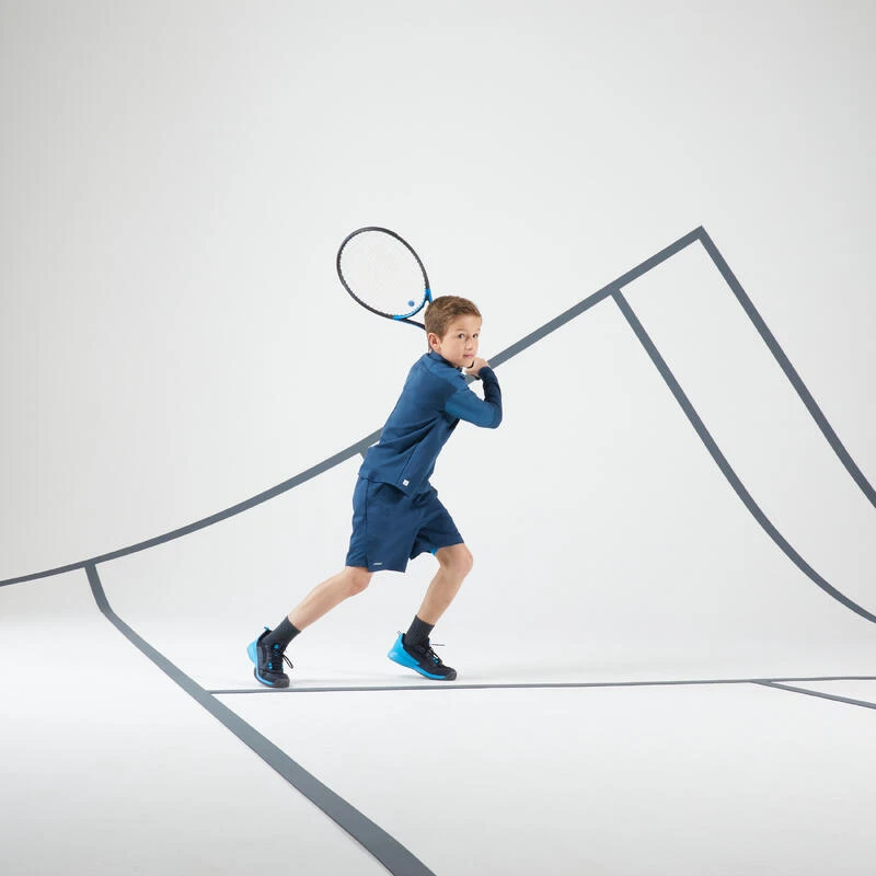 Artengo Short De Tennis Thermique Avec Shorty Garcon - TSH TH 500 Turquoise 4 Artengo Short De Tennis Thermique Avec Shorty Garcon - TSH TH 500 Turquoise – Image 2