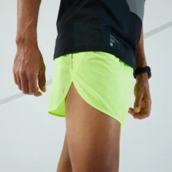 SHORT RUNNING HOMME KIPRUN SPLIT JAUNE -Plein Air Équipement Magasin short running homme kiprun split jaune 3
