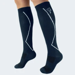 Sport Chaussettes De Course Avec Compression | Mi-bas | Femmes Et Hommes | Bleu -Plein Air Équipement Magasin sport chaussettes de course avec compression mi bas femmes et hommes bleu 2