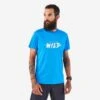 T-shirt De Running Résistant Homme - KIPRUN Run 500 Graph Bleu Méditerranée -Plein Air Équipement Magasin t shirt de running resistant homme kiprun run 500 graph bleu mediterranee