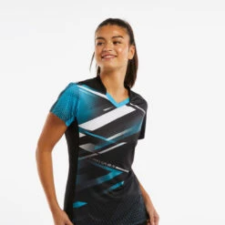 T-shirt De Tennis De Table TTP560 Femme Noir Bleu 13 T-shirt De Tennis De Table TTP560 Femme Noir Bleu -Plein Air Équipement Magasin t shirt de tennis de table ttp560 femme noir bleu 5