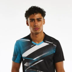 T-shirt De Tennis De Table TTP560 Homme Noir Bleu 10 T-shirt De Tennis De Table TTP560 Homme Noir Bleu -Plein Air Équipement Magasin t shirt de tennis de table ttp560 homme noir bleu 2