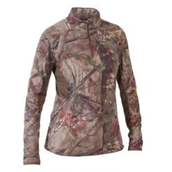 T-SHIRT MANCHES LONGUES CHASSE FEMME SILENCIEUX RESPIRANT CAMOUFLAGE 500