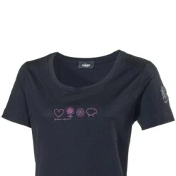 T-shirt Meja Symbols Pour Femme - 100% Laine Mérinos - Noir -Plein Air Équipement Magasin t shirt meja symbols pour femme 100 laine merinos noir 2