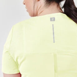 Kalenji T-shirt Respirant Running Femme - Dry+ Breath Jaune Fluo -Plein Air Équipement Magasin t shirt respirant running femme dry breath jaune fluo 2