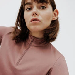 Kalenji T-shirt Running Manches Longues 1/2 Zip Femme - Dry+ Violet -Plein Air Équipement Magasin t shirt running manches longues 12 zip femme dry violet 3