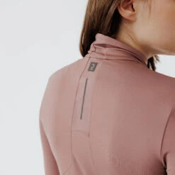 Kalenji T-shirt Running Manches Longues 1/2 Zip Femme - Dry+ Violet -Plein Air Équipement Magasin t shirt running manches longues 12 zip femme dry violet 4