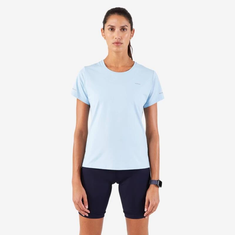 T-shirt Running Respirant Femme - KIPRUN Run 500 Dry Bleu Ciel 3 T-shirt Running Respirant Femme - KIPRUN Run 500 Dry Bleu Ciel