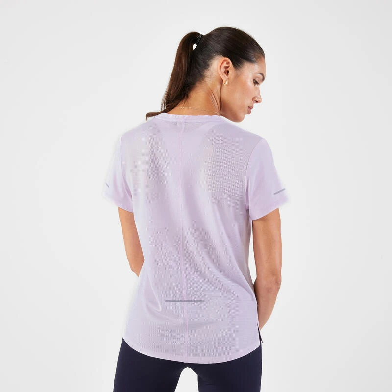 T-shirt Running Respirant Femme - KIPRUN Run 500 Dry Mauve 5 T-shirt Running Respirant Femme - KIPRUN Run 500 Dry Mauve – Image 3