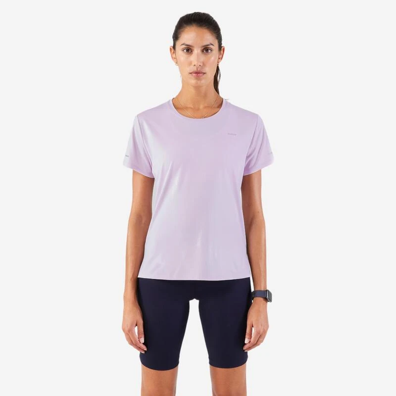 T-shirt Running Respirant Femme - KIPRUN Run 500 Dry Mauve 3 T-shirt Running Respirant Femme - KIPRUN Run 500 Dry Mauve