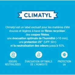 T-shirt Technique Toucher Frais Protection UV Col Rond Homme- DYNAMIC CLIMATYL -Plein Air Équipement Magasin t shirt technique toucher frais protection uv col rond homme dynamic climatyl 4