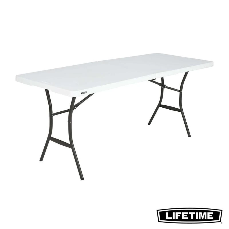 Table Rectangulaire Valise Pliante En Deux (183 X 70 Cm) LIFETIME #80642 3 Table Rectangulaire Valise Pliante En Deux (183 X 70 Cm) LIFETIME #80642