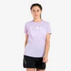 TEE SHIRT DE TRAIL RUNNING MANCHES COURTES GRAPH FEMME LILA